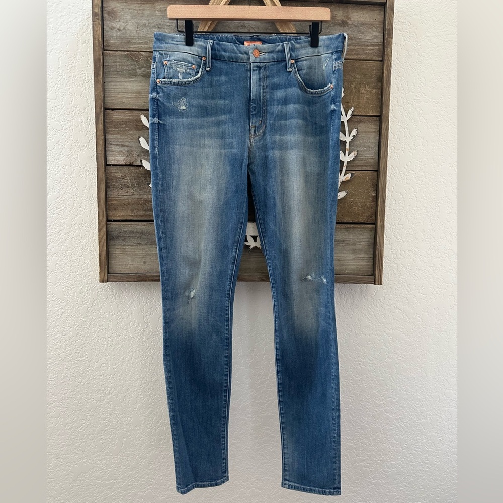 Mother High Waisted Looker Whole Lotta Trouble Blue Women's Jeans‎ size 31
